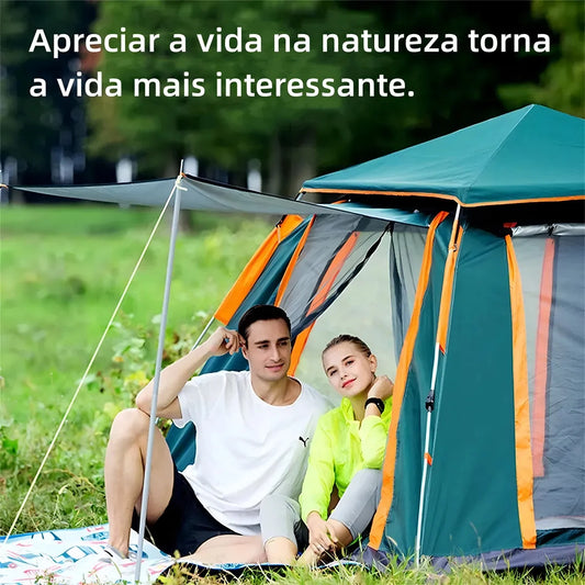 Joyfox Barraca Camping Automática Acampamento Upf50+ 5-8 Pessoas barraca de acampamento Grande Varanda para familiar portátil