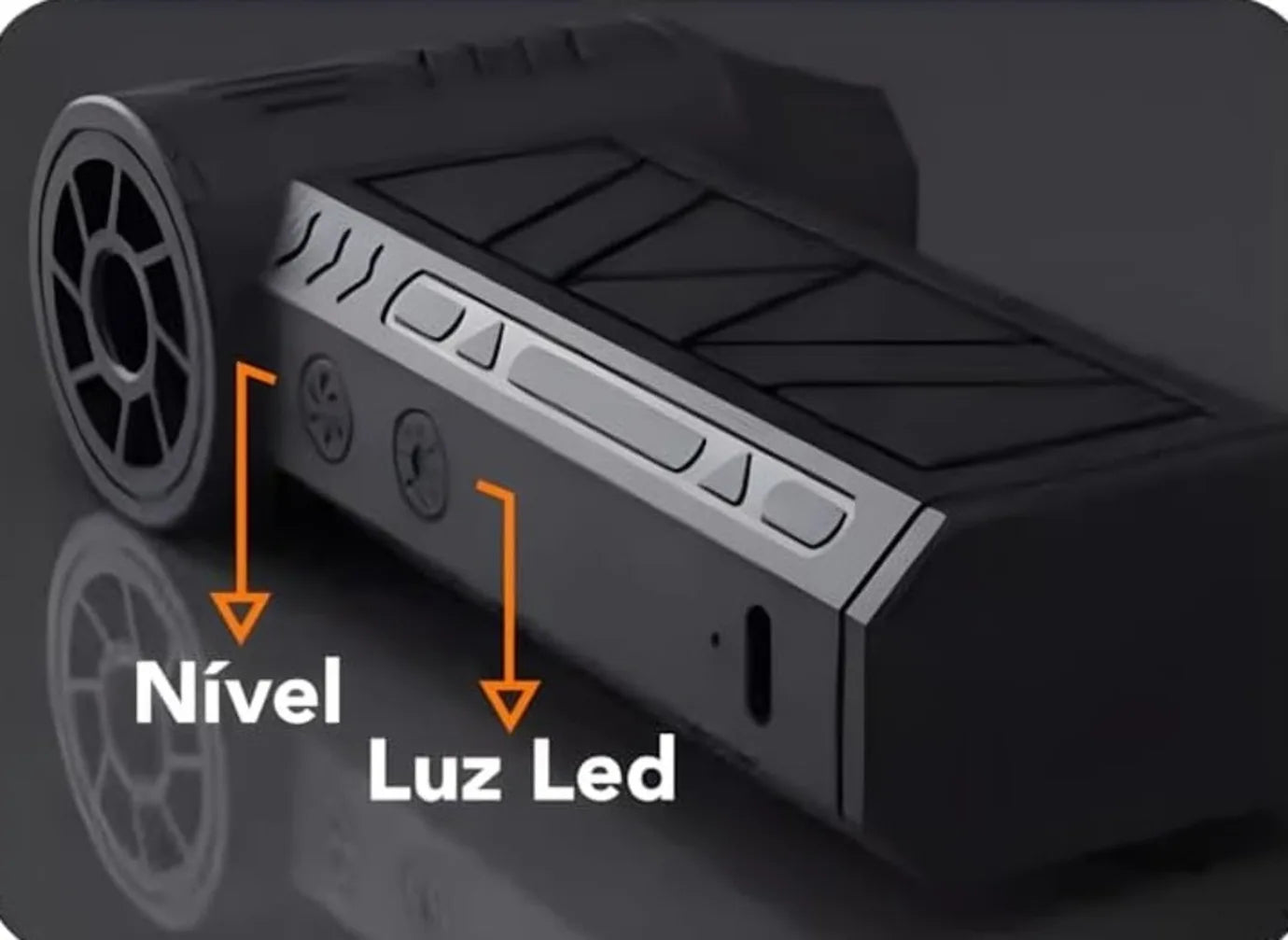 Soprador Turbo Mini Fan Jet 3 Velocidades + Modo Turbo e Lanterna Led
