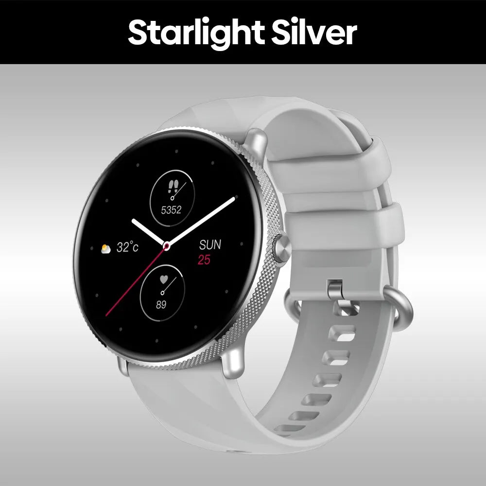 Zeblaze GTR 3 Pro Voz Chamando Relógio Inteligente AMOLED Display Aço Inoxidável 316L Aptidão Smartwatch Para As Mulheres