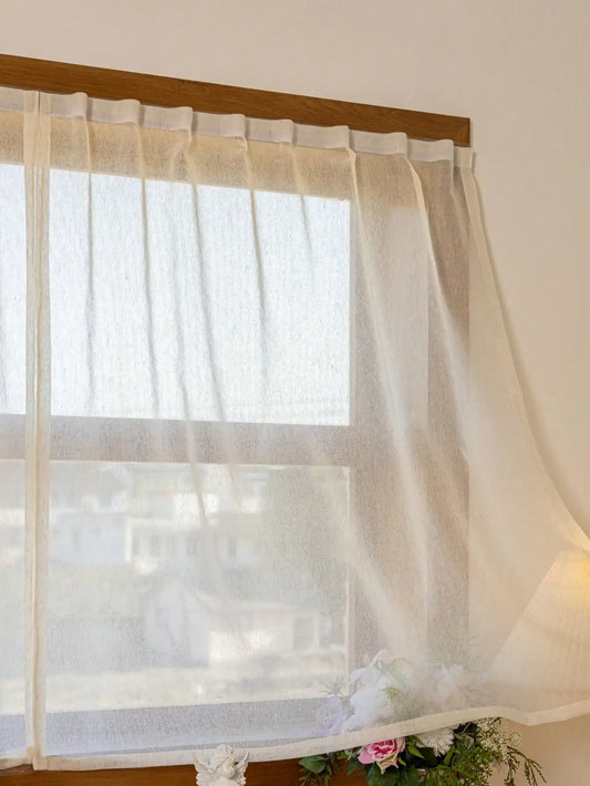 1pc japonês semi-blackout colado cortina adesiva sem perfuração instalação varanda auto-adesivo gaze janela do quarto