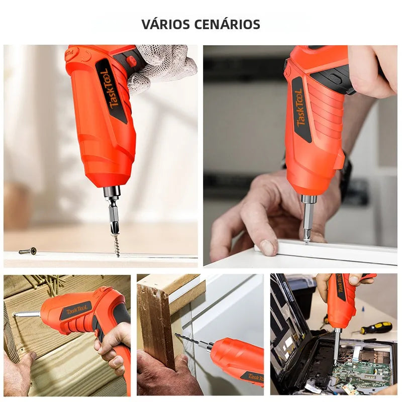 Chave de fenda elétrica dobrável, 47 peças, 4.2v,kit de ferramentas de broca elétrica doméstica para reparo de manutenção novo