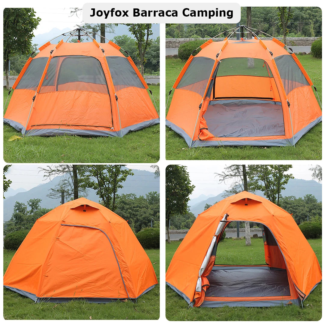 Joyfox Barraca Camping Iglu Automatica 4-8 Pessoas Impermeavel 3000mm com mosca de chuva para família, caminhadas praia pesca