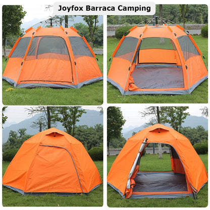 Joyfox Barraca Camping Iglu Automatica 4-8 Pessoas Impermeavel 3000mm com mosca de chuva para família, caminhadas praia pesca
