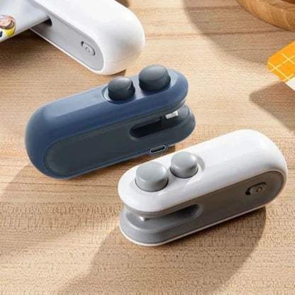 Mini Selador De Embalagem e Sacos; Seladora a Vacuo Recarregavel USB; Cortador de Embalagem