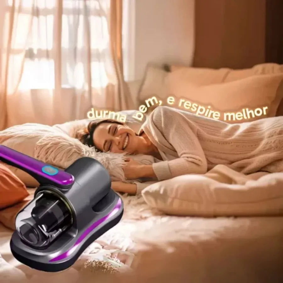 Aspirador De Colchão Removedor Elétrico De Ácaros Sem Fio Para Almofadas Sofas Esterilizador UV - ENVIO IMEDIATO