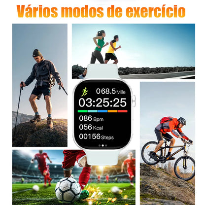 10+1Relógio Inteligente Tela Táctil 2,01 Polegadas Vários Modos De Desporto Mensagens Chamadas Presente Homens Mulheres
