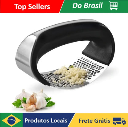 Espremedor Amassador Triturador De Alho Inox Manual Cozinha