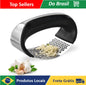 Espremedor Amassador Triturador De Alho Inox Manual Cozinha