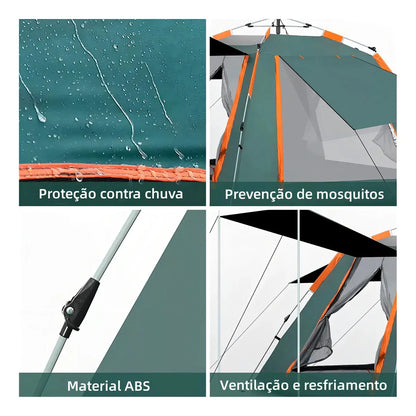 Joyfox Barraca Camping Automática Acampamento Upf50+ 5-8 Pessoas barraca de acampamento Grande Varanda para familiar portátil