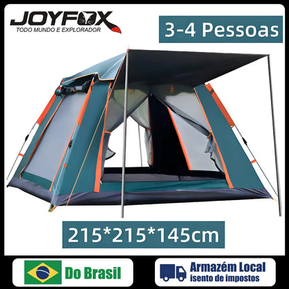 Joyfox Barraca Camping Automática Acampamento Upf50+ 5-8 Pessoas barraca de acampamento Grande Varanda para familiar portátil