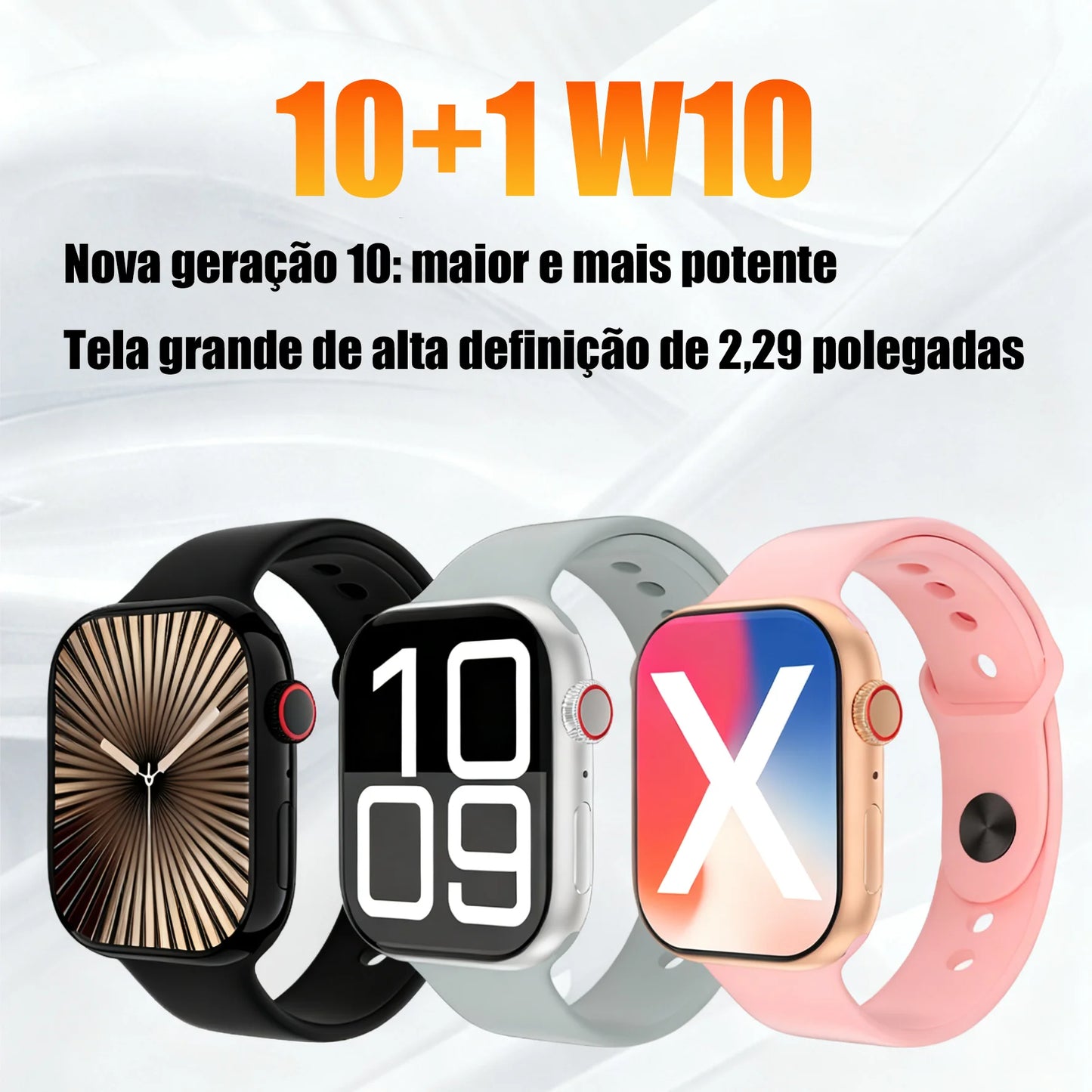 10+1Relógio Inteligente Tela Táctil 2,01 Polegadas Vários Modos De Desporto Mensagens Chamadas Presente Homens Mulheres