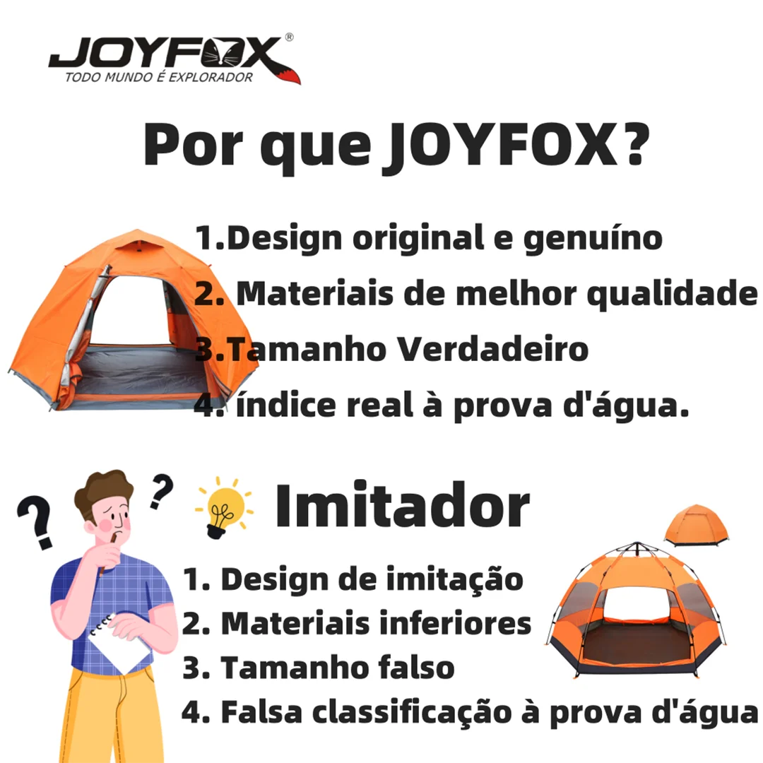 Joyfox Barraca Camping Iglu Automatica 4-8 Pessoas Impermeavel 3000mm com mosca de chuva para família, caminhadas praia pesca