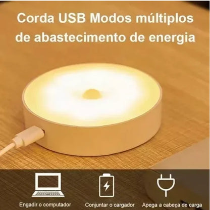 Lâmpada Inteligente Sem Fio Sensor Indução Recarregavel Usb