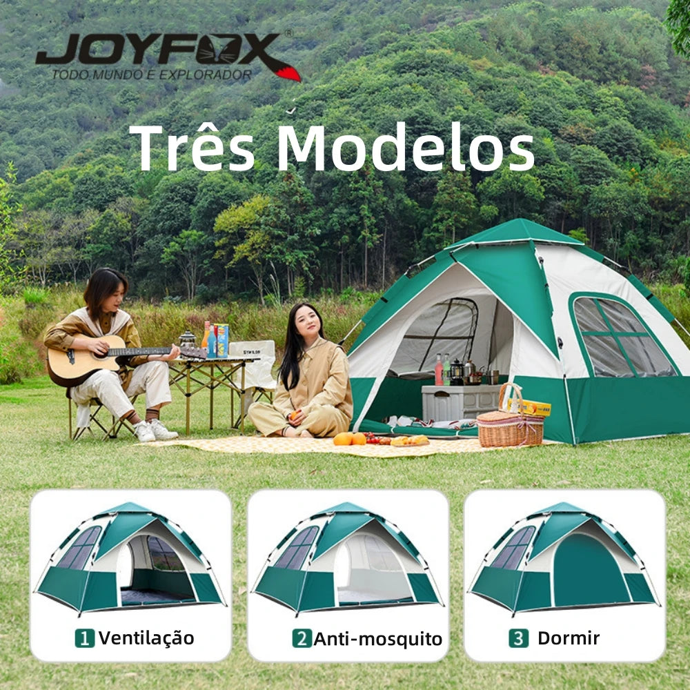 Joyfox Barraca De Camping Automática Com 2 Portas 2 Janelas Tenda De Acampamento Pop-up Instantânea Barraca De Cúpula 4-5 Pessoa