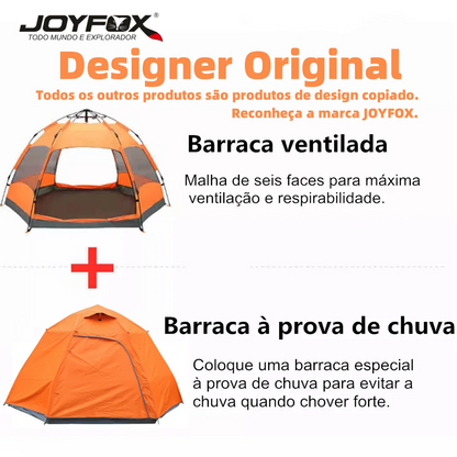 Joyfox Barraca Camping Iglu Automatica 4-8 Pessoas Impermeavel 3000mm com mosca de chuva para família, caminhadas praia pesca