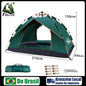 Joyfox Barraca De Camping Automática Com 2 Portas 2 Janelas Tenda De Acampamento Pop-up Instantânea Barraca De Cúpula 4-5 Pessoa