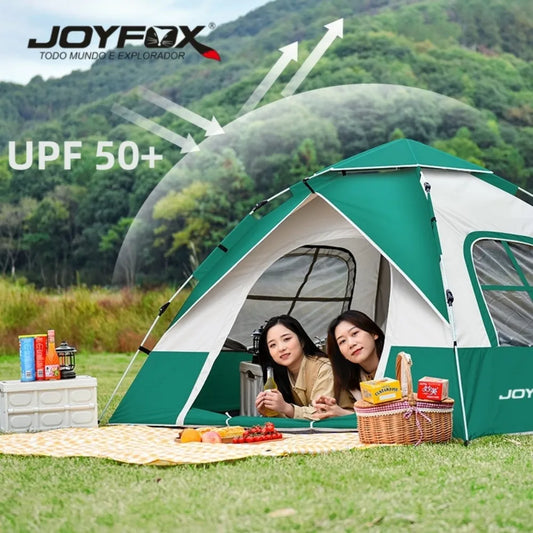 Joyfox Barraca De Camping Automática Com 2 Portas 2 Janelas Tenda De Acampamento Pop-up Instantânea Barraca De Cúpula 4-5 Pessoa