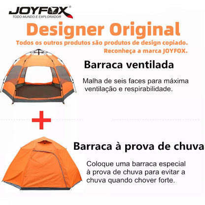 Joyfox Barraca Camping Iglu Automatica 4-8 Pessoas Impermeavel 3000mm com mosca de chuva para família, caminhadas praia pesca