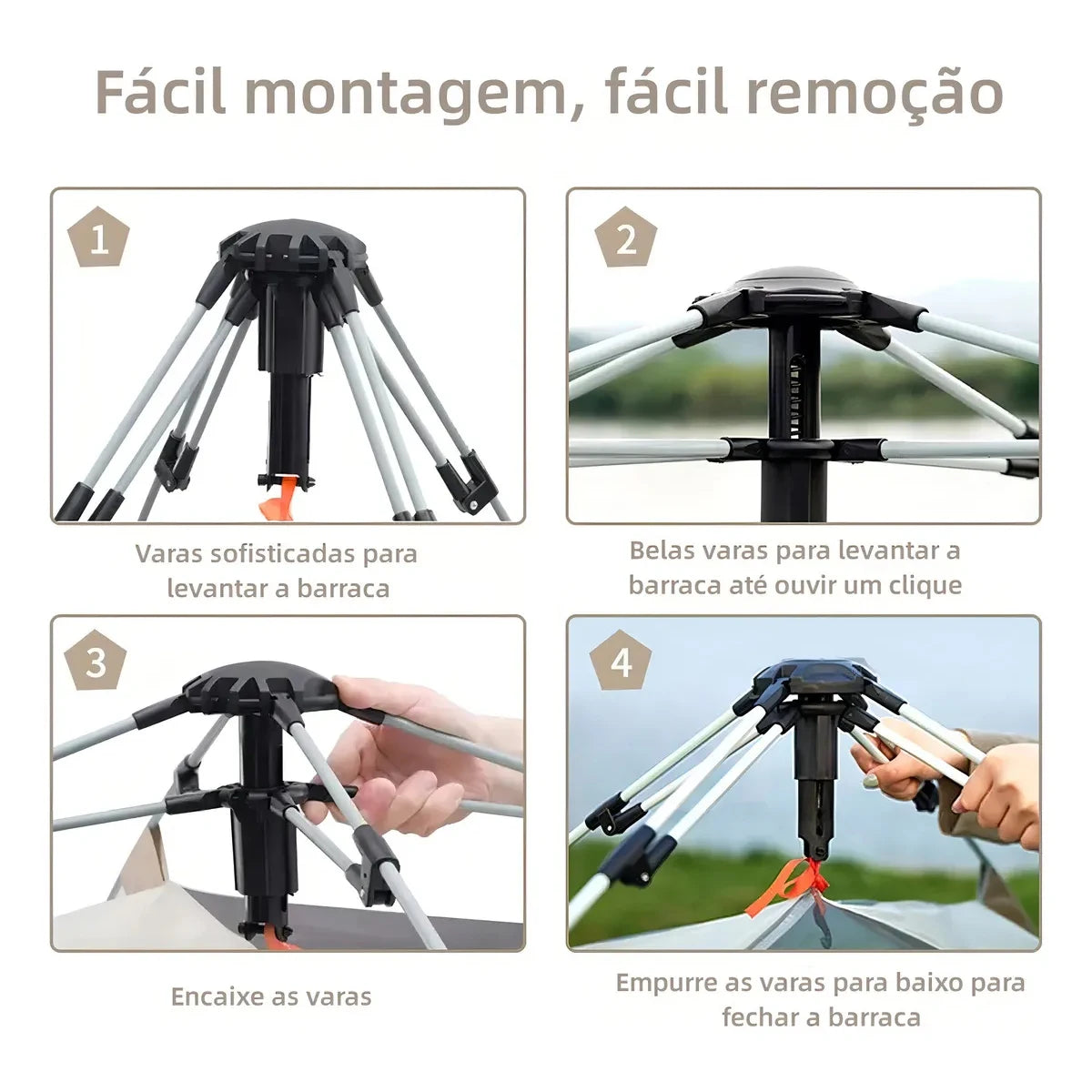Joyfox Barraca Camping Automática Acampamento Upf50+ 5-8 Pessoas barraca de acampamento Grande Varanda para familiar portátil