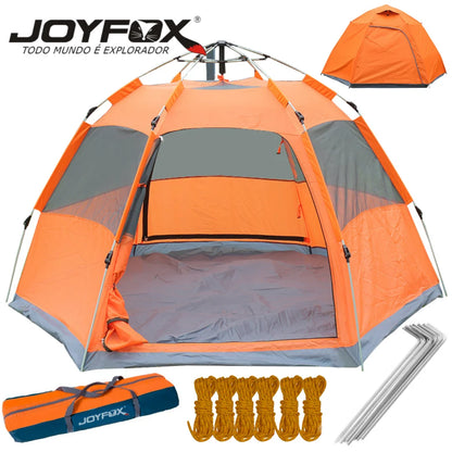 Joyfox Barraca Camping Iglu Automatica 4-8 Pessoas Impermeavel 3000mm com mosca de chuva para família, caminhadas praia pesca