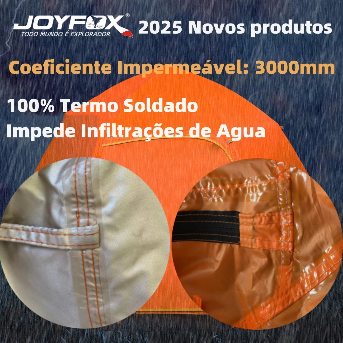 Joyfox Barraca Camping Iglu Automatica 4-8 Pessoas Impermeavel 3000mm com mosca de chuva para família, caminhadas praia pesca