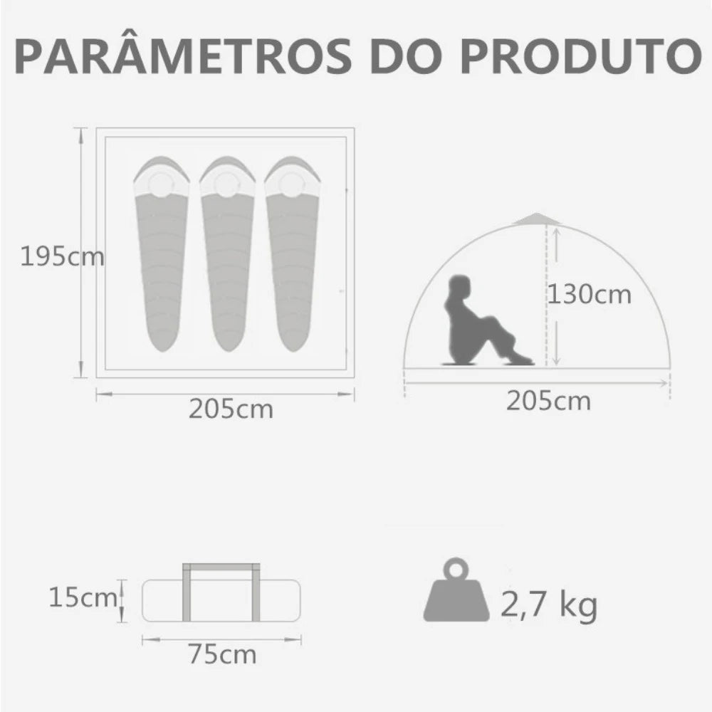 Joyfox Barraca De Camping Automática Com 2 Portas 2 Janelas Tenda De Acampamento Pop-up Instantânea Barraca De Cúpula 4-5 Pessoa