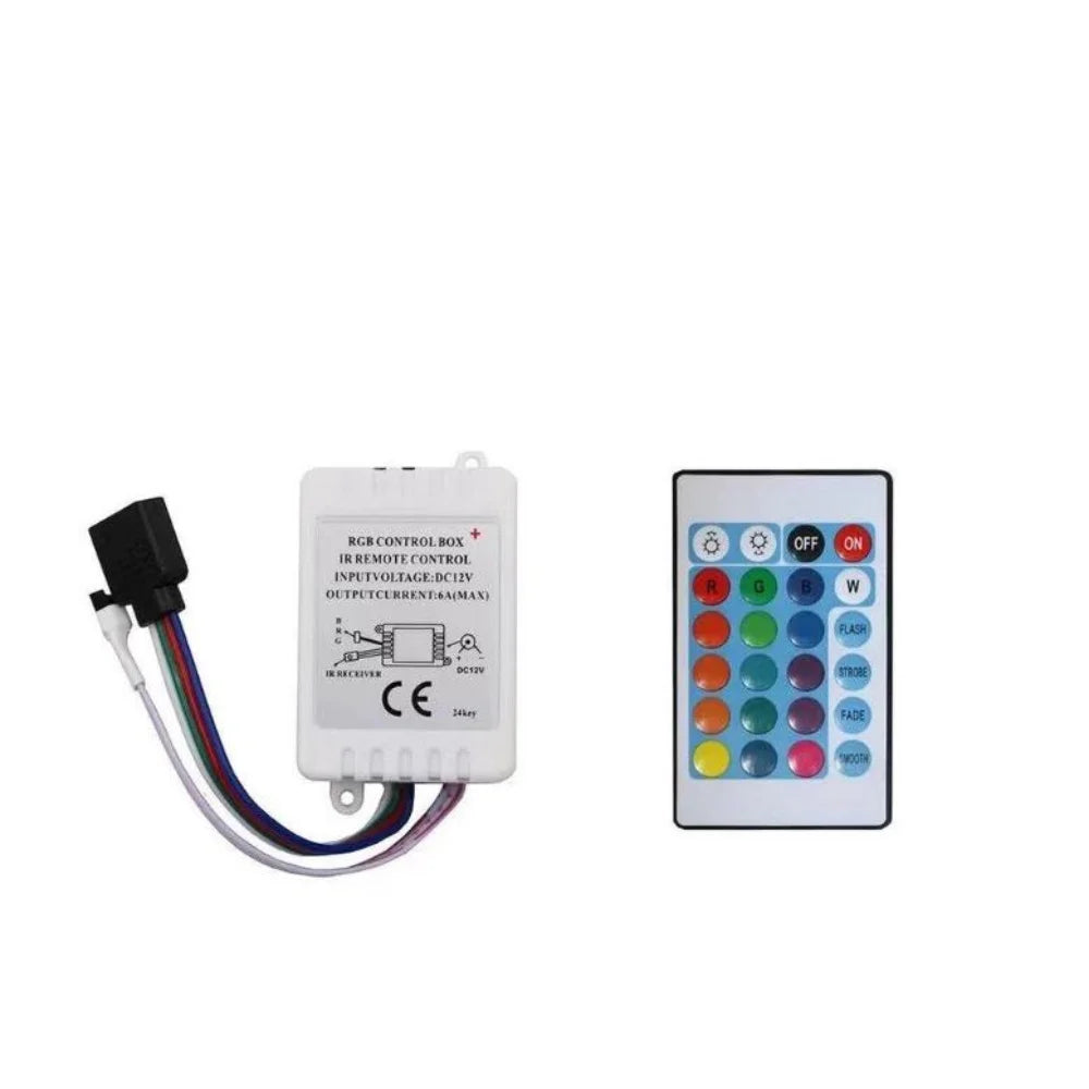 Kit Fita Led Colorida 5050 Rgb Luz Led Original Com Fonte E Controle