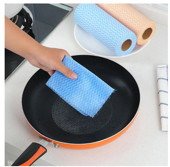 Pano Multiuso para cozinha Rolo com 50 Panos Antibactérianos - Neverdie Store