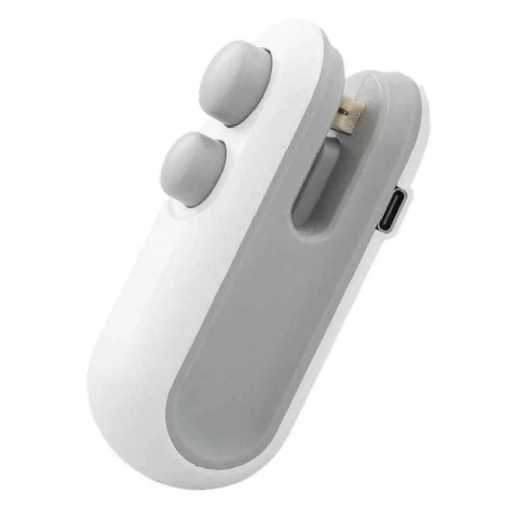 Mini Selador De Embalagem e Sacos; Seladora a Vacuo Recarregavel USB; Cortador de Embalagem