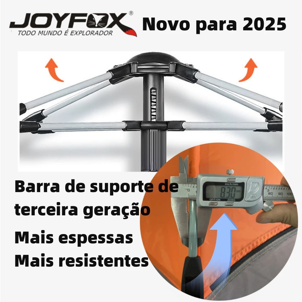 Joyfox Barraca Camping Iglu Automatica 4-8 Pessoas Impermeavel 3000mm com mosca de chuva para família, caminhadas praia pesca