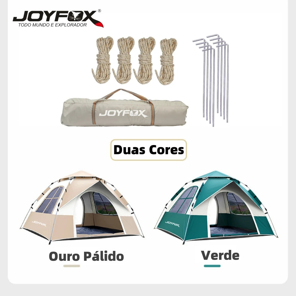 Joyfox Barraca De Camping Automática Com 2 Portas 2 Janelas Tenda De Acampamento Pop-up Instantânea Barraca De Cúpula 4-5 Pessoa