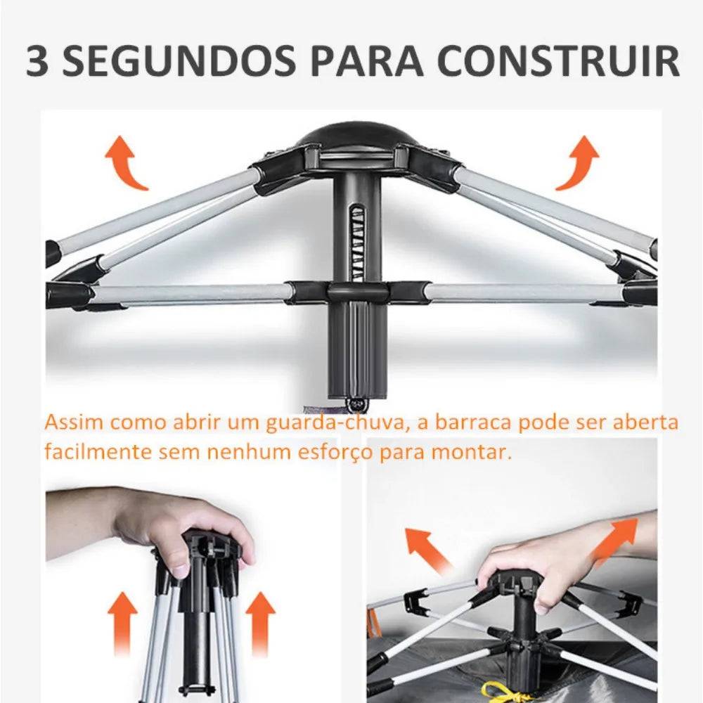 Joyfox Barraca De Camping Automática Com 2 Portas 2 Janelas Tenda De Acampamento Pop-up Instantânea Barraca De Cúpula 4-5 Pessoa