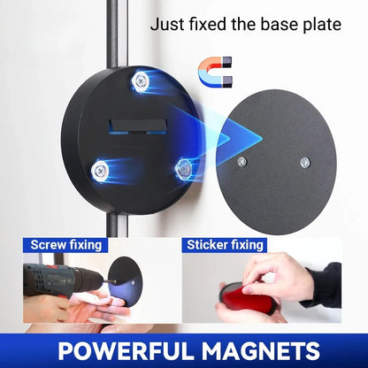 Luminária de parede magnética recarregável 50, preta, dourada, para sala de estar, quarto, corredor, estudo, escada, vestiário, iluminação led, fiação grátis