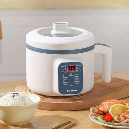 Panela elétrica de arroz 1,7l, camada dupla única, 220v, multifogão, antiaderente, mecânica inteligente, multicooker, panela de arroz no vapor para casa