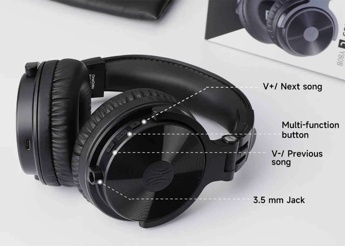 Oneodio pro-c fones de ouvido sem fio bluetooth com microfone 110hr