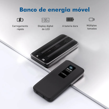Powerbank， Powerbank 10000mah， Powerbak， Power Bank Portátil， Bateria Portátil， Pilhas Recarregáveis， Coibeu, 23W