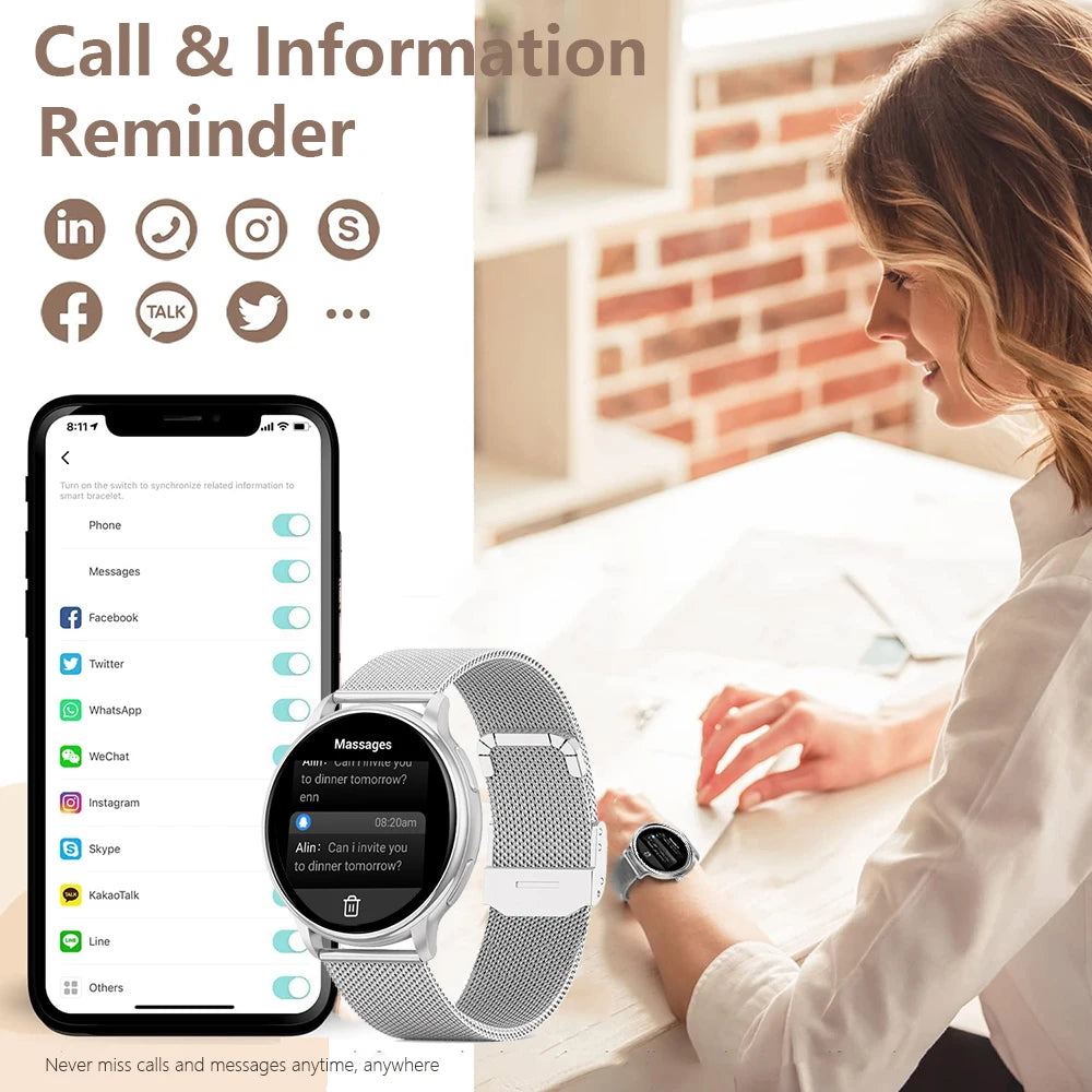 MEVADEN-Bluetooth chamada relógio inteligente para homens e mulheres, relógios personalizados, esporte fitness tracker, freqüência cardíaca, android, ios, y22