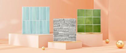Painéis de parede de pedra falsa 3D, Peel and Stick Tile, Adesivo decorativo de parede, Auto-adesivo, 1 pc, 10pcs
