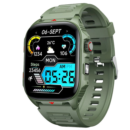 Relógio Inteligente Eletrônico com Chamada BT, Monitor de Frequência Cardíaca, Smartwatch, Rastreador de Fitness, Relógios Esportivos à Prova d'Água para Homens e Mulheres Android 2026