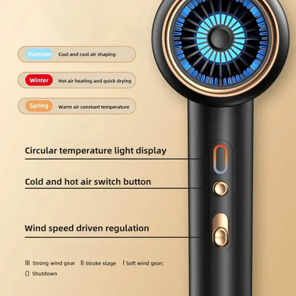 F33 secador de cabelo turbina elétrica de alta velocidade fluxo de ar baixo ruído temperatura constante e secagem rápida adequado para salões domésticos