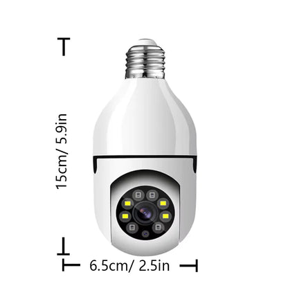 Câmeras de Segurança com Lâmpada, Câmera WiFi Sem Fio para Exterior 5GHz, 360 Graus, Soquete E27