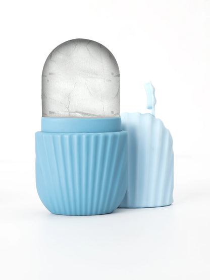 Massageador de rolo de gelo de silicone para rosto, olhos - cuidados naturais da pele, resfriamento e eliminação de bolsas para os olhos, reutilizáveis e calmante