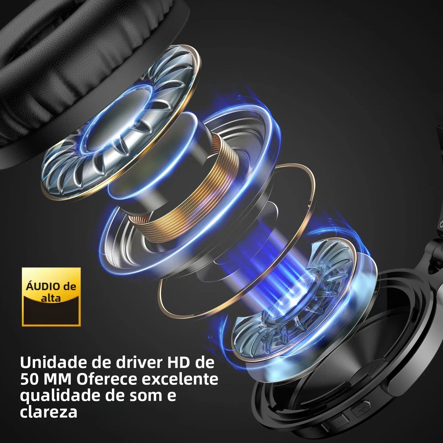 Oneodio pro-c fones de ouvido sem fio bluetooth com microfone 110hr