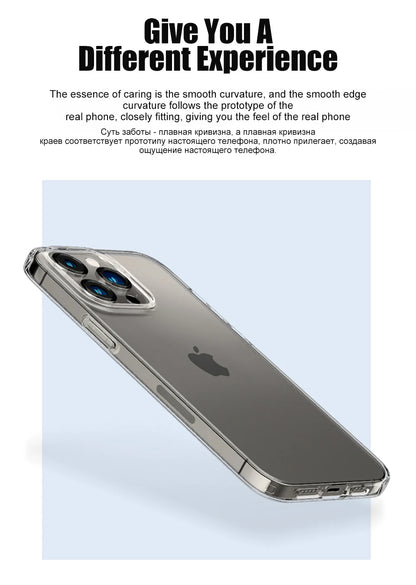 Luxo claro silicone caso de telefone para iphone