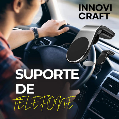 Suporte Magnético para Celular no Carro 360 °   Suporte Giratório com Base Antiderrapante e Ímã Forte para Todos os Modelos de Smartphone