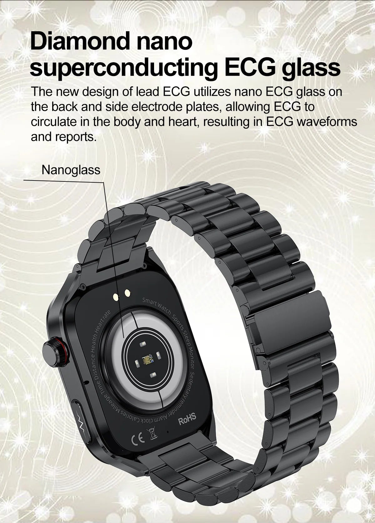 2025new micro exame físico relógio inteligente para homens ácido úrico gordura corporal cinco órgãos relógios de saúde bluetooth chamada smartbracelet