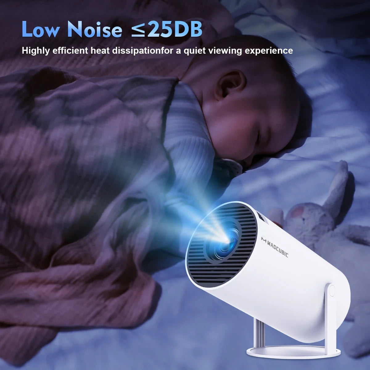 Novo Projetor HY300 4K Android 290ANSI Allwinner H726 BT5.4 1080P 1280*720P Projetor de Cinema em Casa para Uso Externo