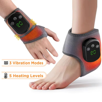 Aquecedor elétrico para os pés, massageador de tornozelo, relaxamento muscular, compressa quente, protetor de tornozelo e pulso, suporte para tornozelo e pulso