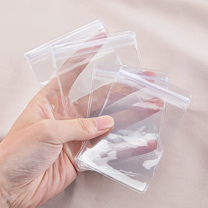 20 pçs malotes de jóias transparentes anti-oxidação zip lock sacos de armazenamento para brinco colar pulseira diy exibição embalagem