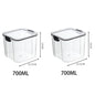 Frasco de armazenamento de alimentos selado transparente Organizador de cozinha de plástico Tanque Multigrain Frascos selados secos empilháveis Conjunto de 5pcs